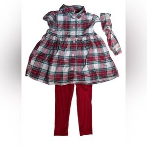 First Impressions Plaid Red and Green Kids Costume